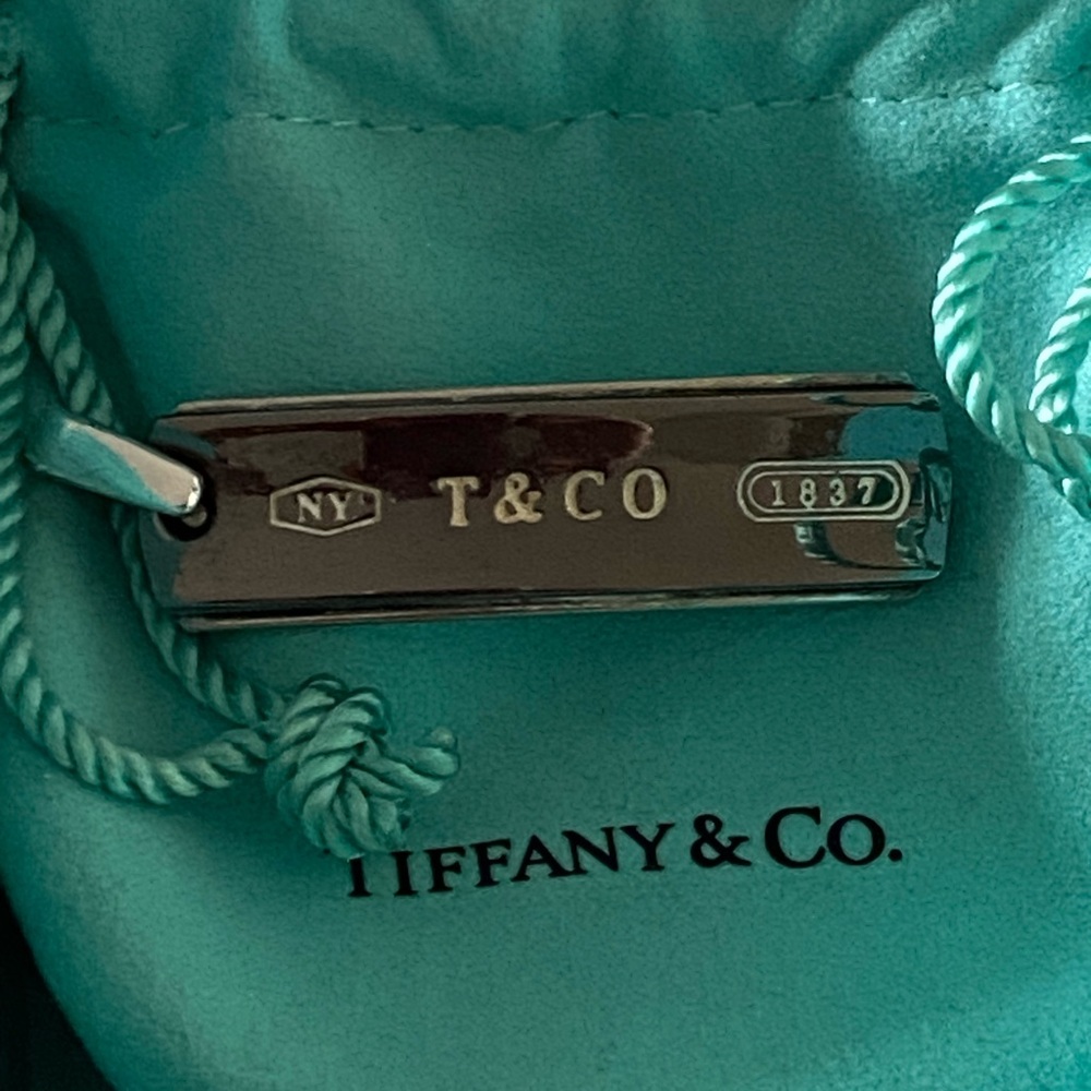 Tiffany & Co. Silver 925 and Titanium Pendant with Pouch & Box - Picture 2 of 6